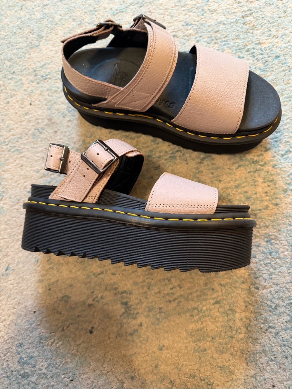 Dr. Martens Women’s Blush Pink purple Dual-Strap Sandals - Picture 2 of 4